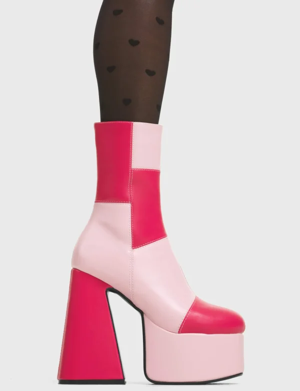 Lamoda Colourful | Pink^These Girls Chunky Platform Ankle Boots