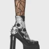 Lamoda Spikes | Metallic^Unbowed Platform Creeper Ankle Boots