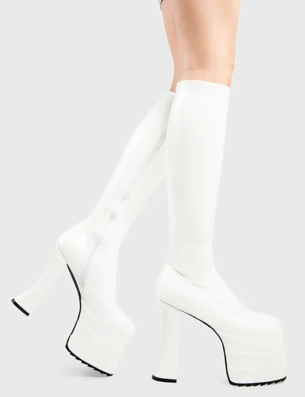 Lamoda Colourful | Platform Boots^Unfaithful Promises Platform Knee High Boots