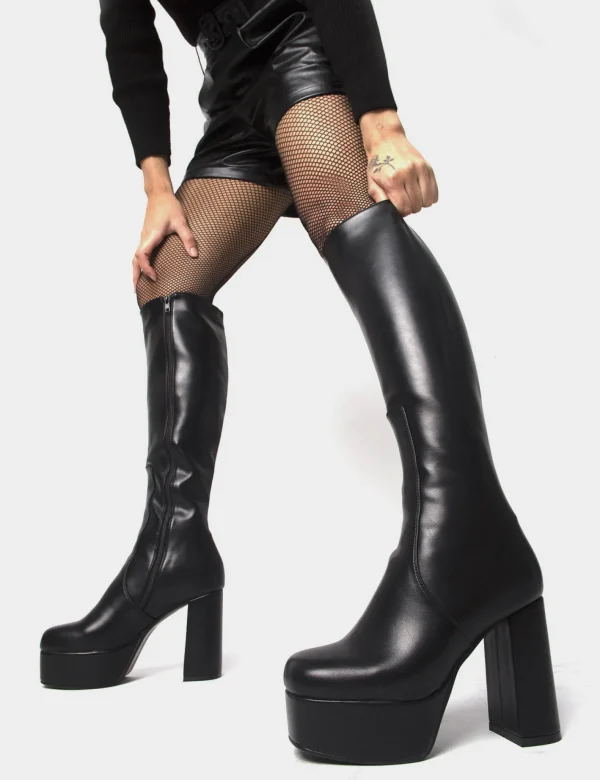 Lamoda Platform Boots | Knee High Boots^Whatta Showdown Platform Knee High Boots