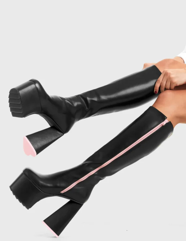 Lamoda Colourful | Pink^Wide Eyed Platform Knee High Boots