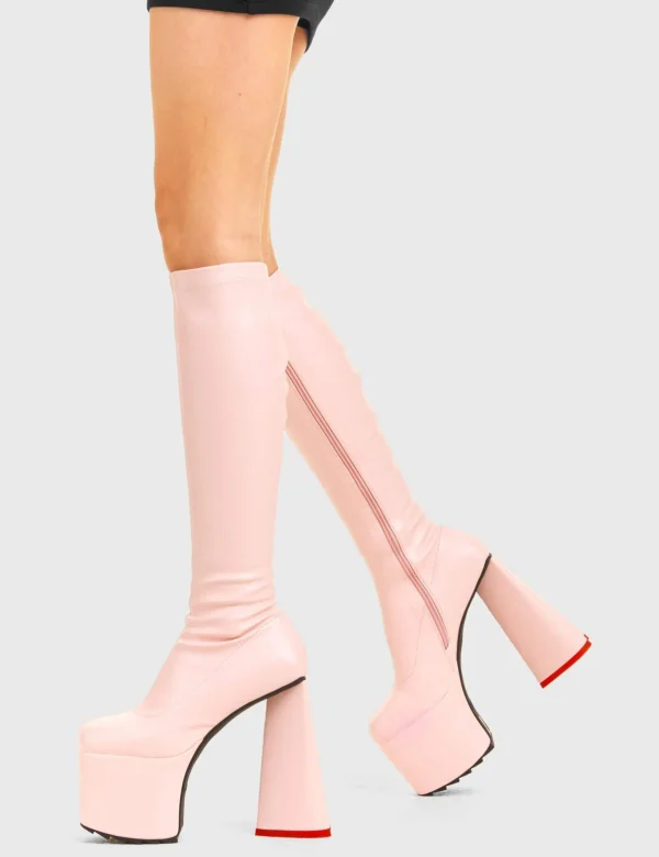 Lamoda Colourful | Pink^Wild Child Platform Knee High Boots