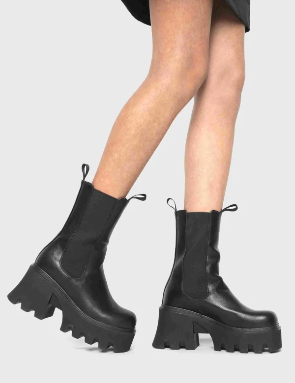 Lamoda Platform Boots | Chunky Boots^Wipe Out Chunky Platform Ankle Boots