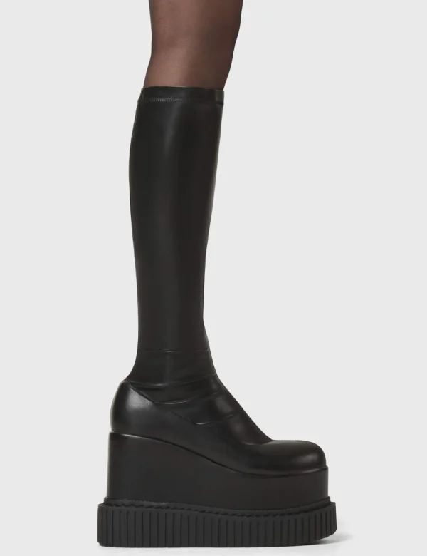 Lamoda Creepers | Creepers Boots^You're Wild Chunky Platform Creeper Knee High Boots