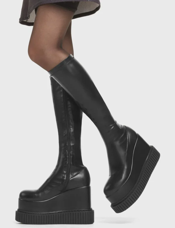 Lamoda Creepers | Creepers Boots^You're Wild Chunky Platform Creeper Knee High Boots