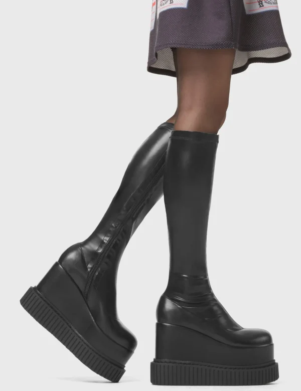Lamoda Creepers | Creepers Boots^You're Wild Chunky Platform Creeper Knee High Boots
