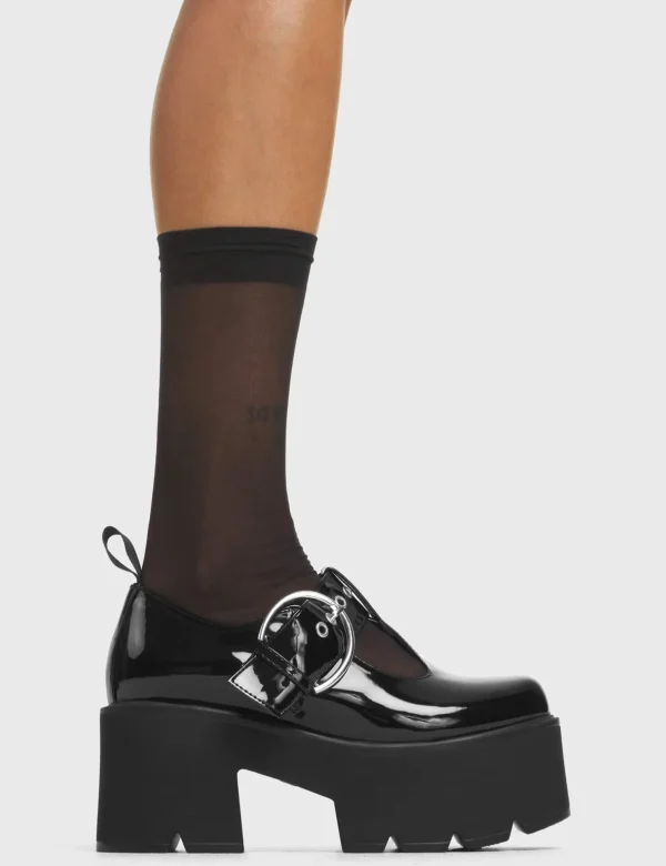 Lamoda Platform | Platform Boots^Youthful Chunky Platform Mary Jane Shoes