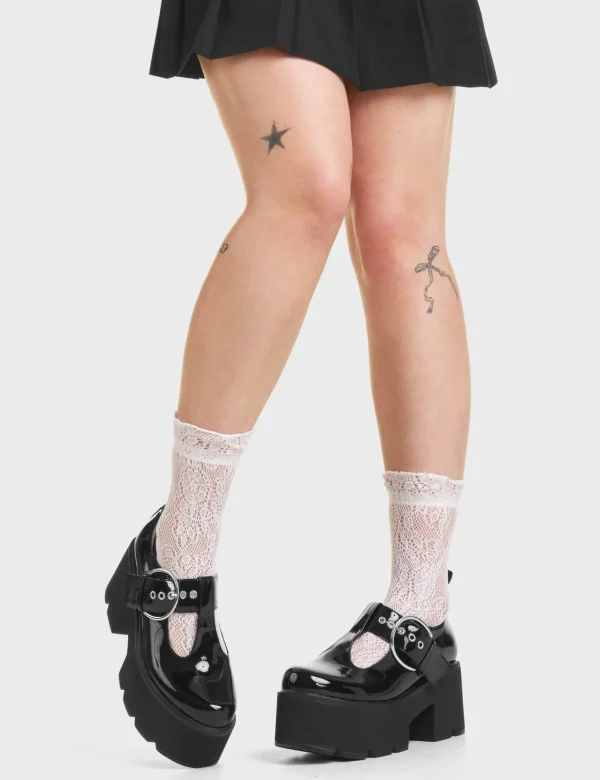 Lamoda Platform | Platform Boots^Youthful Chunky Platform Mary Jane Shoes